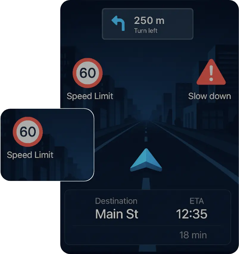 Speed Limits & Traffic 
     Monitoring Alerts